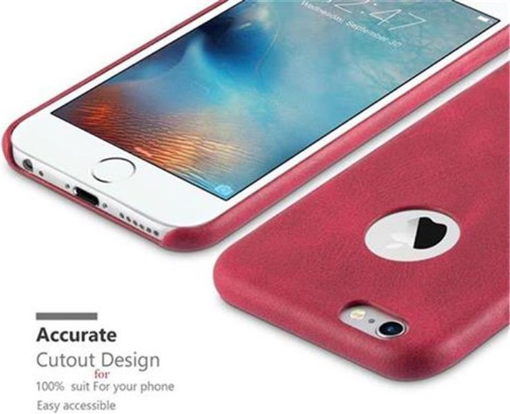 Actual product image Cadorabo Hard cover faux leather with texture (Apple iPhone 6)