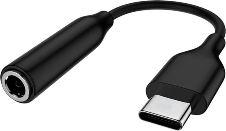 Apfelkiste USB C auf 3.5mm AUX Klinke Adapter Kabel, 10cm, Schwarz (Klinkenadapter)
