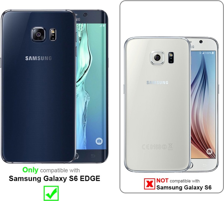 Actual product image Cadorabo Hard cover faux leather with texture (Samsung Galaxy S6 Edge)