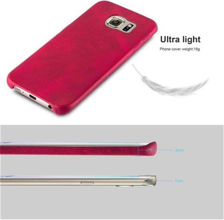 Image du produit Cadorabo Couverture rigide en similicuir avec structure (Samsung Galaxy S6 Edge)
