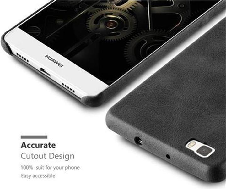 Actual product image Cadorabo Hard cover faux leather with texture (Huawei P8 Lite)