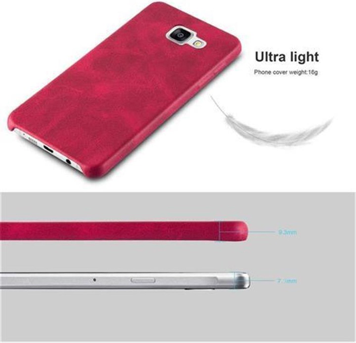 Actual product image Cadorabo Hard cover faux leather with texture (Samsung Galaxy A3)