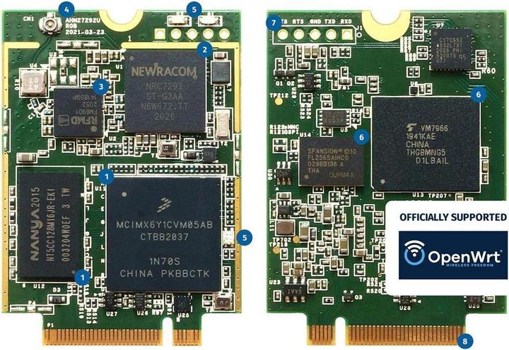 Actual product image Alfa Network s,,IEEE 802.11ah sub 1 GHz standalone M.2/NGFF B-key 3042