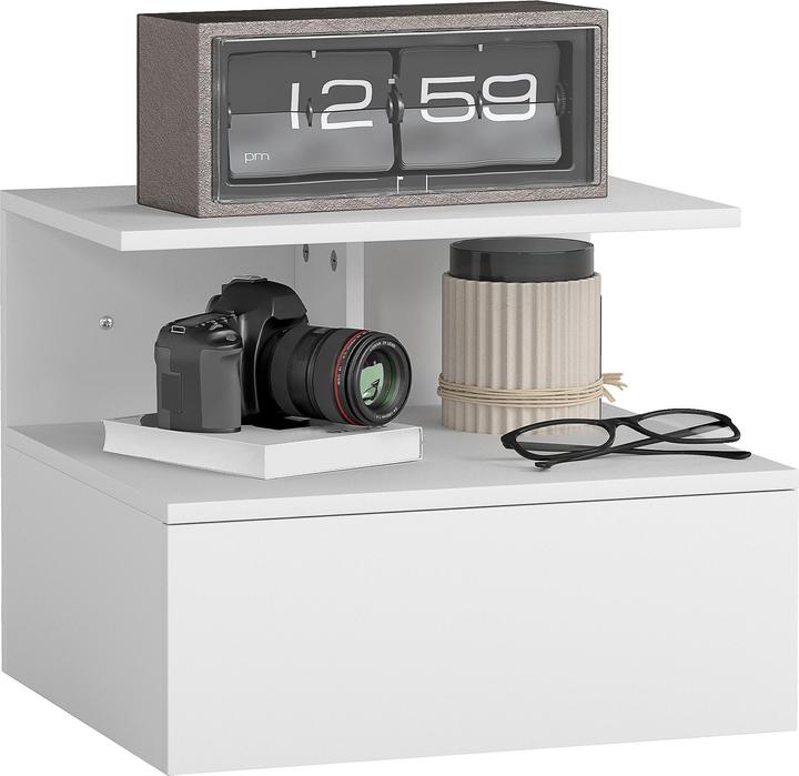 Immagine prodotto Homcom Nachttisch Spanplatte Weiss (35 x 35 x 31.60 cm)