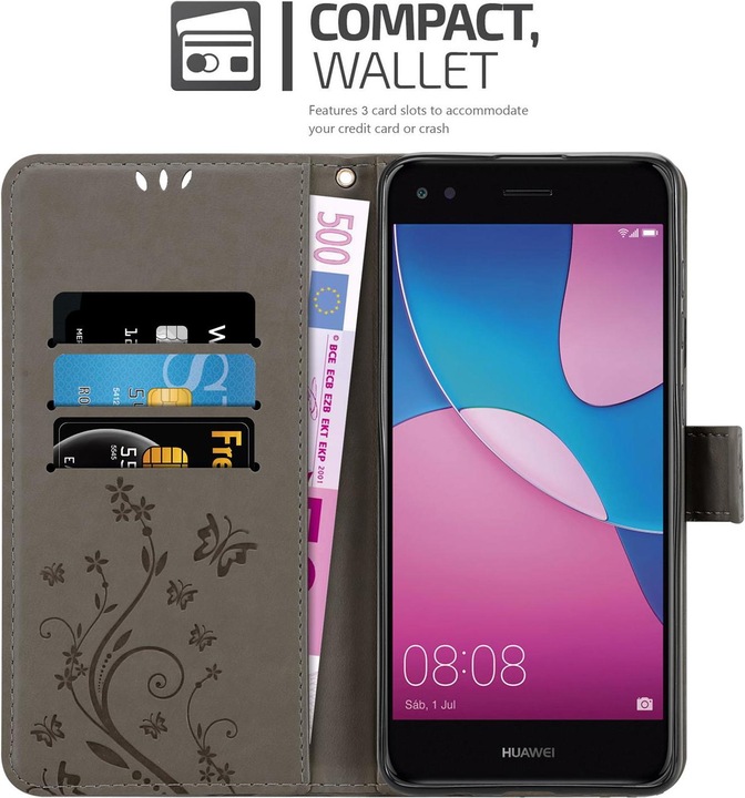 Actual product image Cadorabo Flower Book cover (Huawei Y6 Pro (2017))