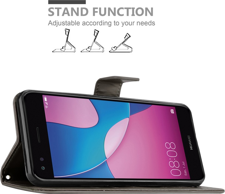 Actual product image Cadorabo Flower Book cover (Huawei Y6 Pro (2017))