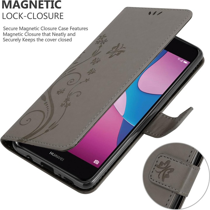 Actual product image Cadorabo Flower Book cover (Huawei Y6 Pro (2017))