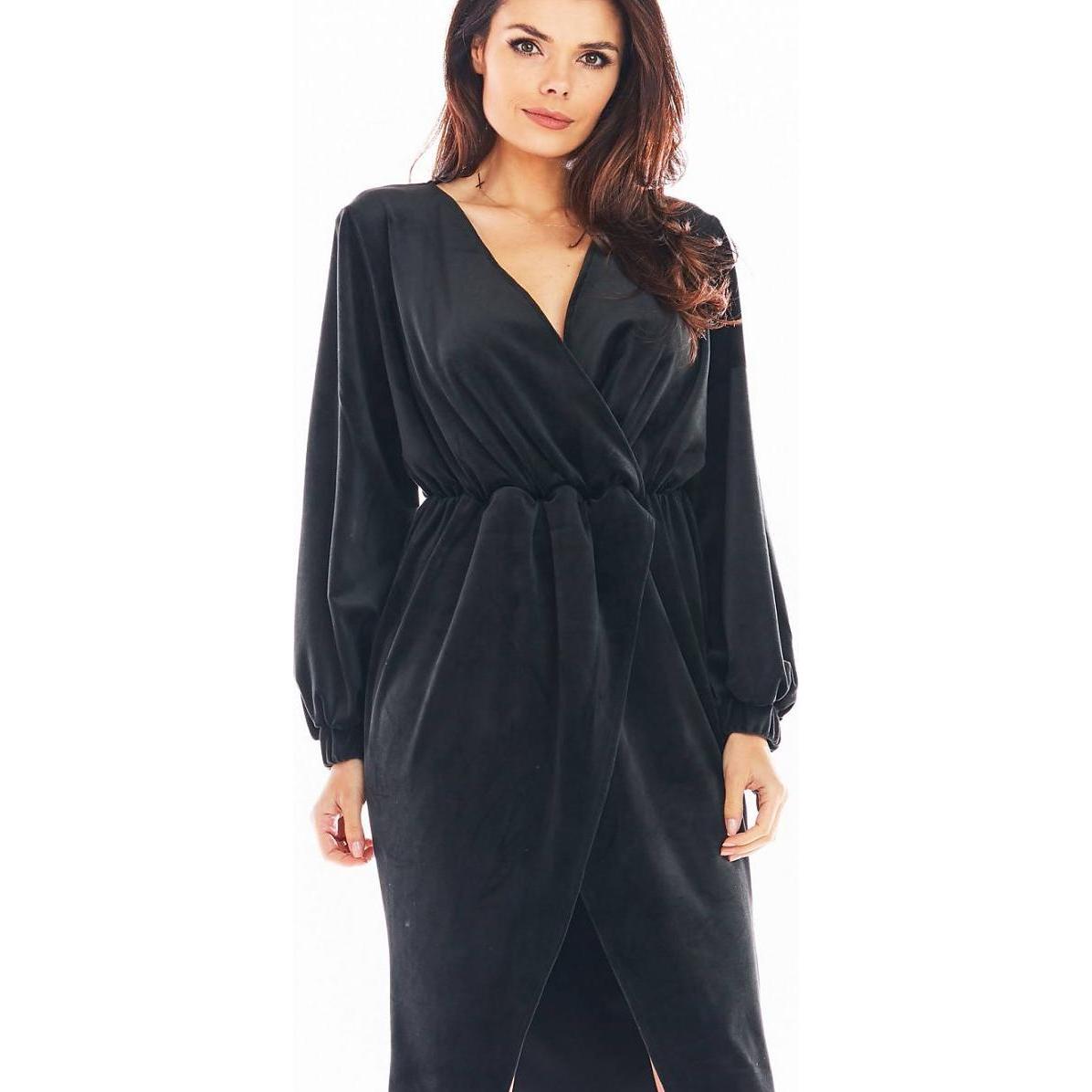 Awama, Damen, Kleider, Abendkleid, Schwarz, (M)