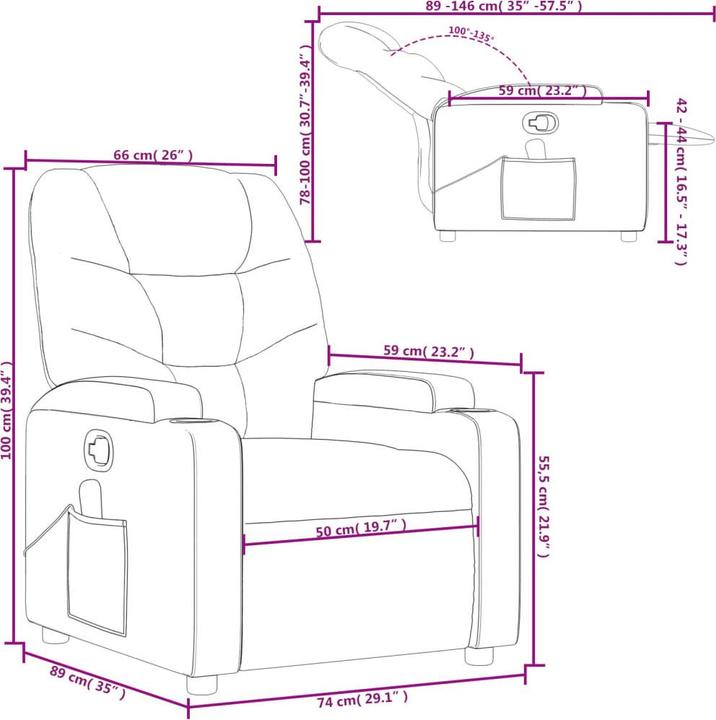 Actual product image VidaXL Massage-Relaxsessel
