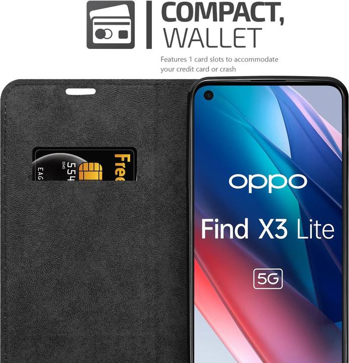 Productafbeelding Cadorabo Boek Invis. Magnetisch deksel (Oppo Find X3 Lite)