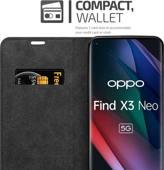 Produktbild Cadorabo Book Invis. Magnet Hülle (Oppo Find X3 Neo)
