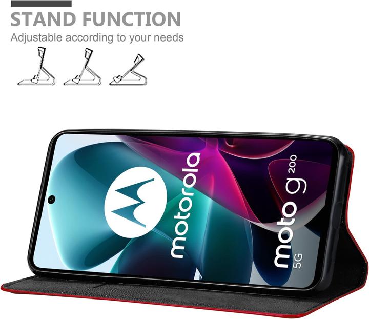 Produktbild Cadorabo Book Invis. Magnet Hülle (Motorola Moto G200 5G)