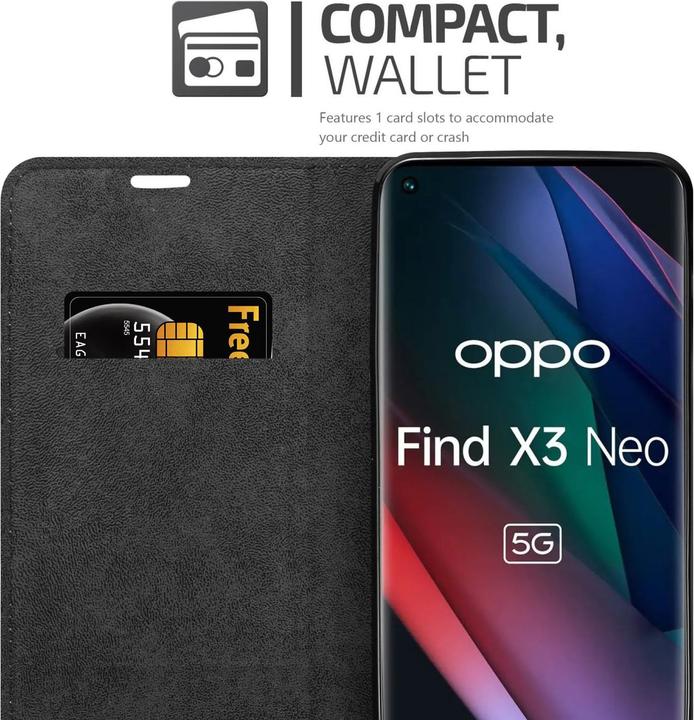 Productafbeelding Cadorabo Boek Invis. Magnetisch deksel (Oppo Find X3 Neo)