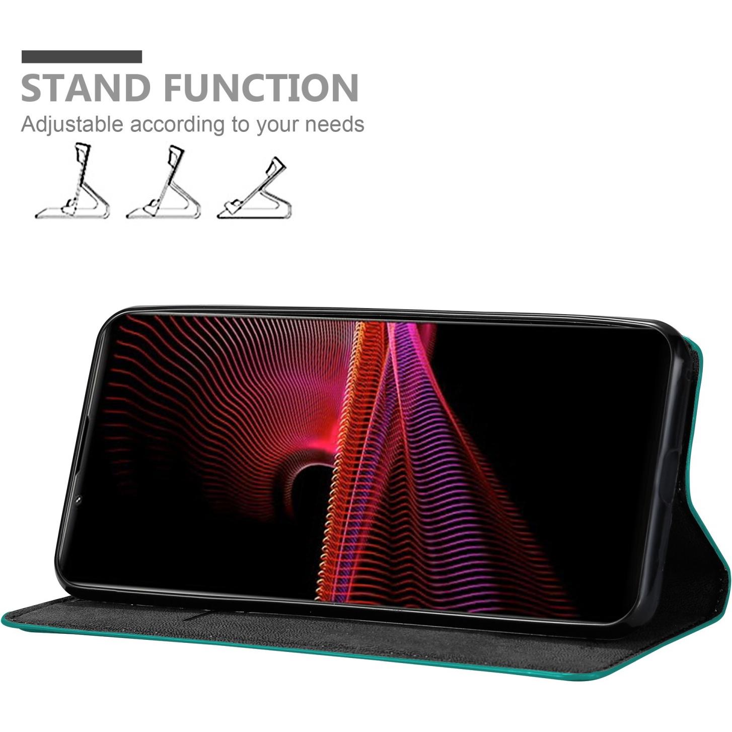 Thumbnail - Cadorabo Book Invis. Magnet Hülle (Sony Xperia 1 III), Smartphone Hülle, Türkis