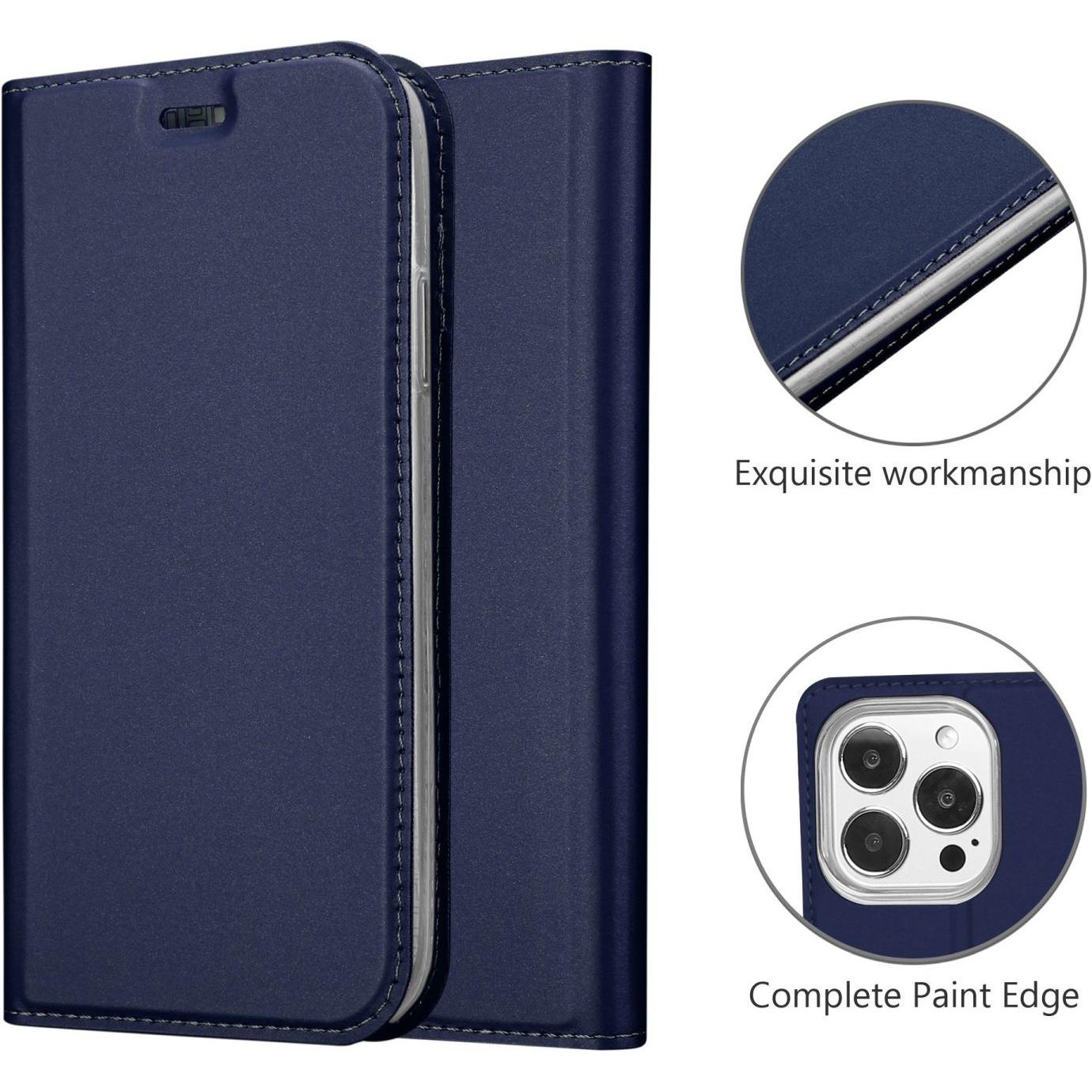 Thumbnail - Cadorabo Classy Book Hülle (Apple iPhone 13 Pro), Smartphone Hülle, Blau