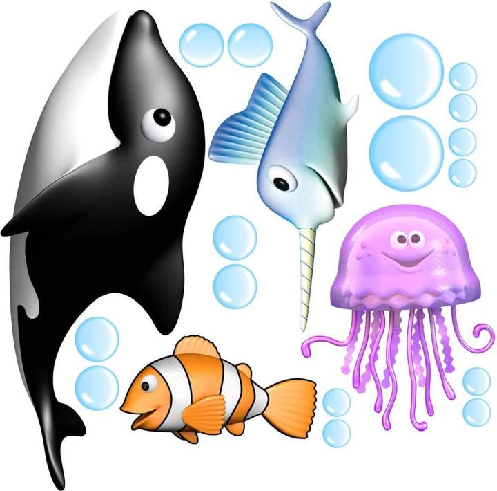 Image du produit Trenddeko Set d'animaux marins (59 x 60 cm)