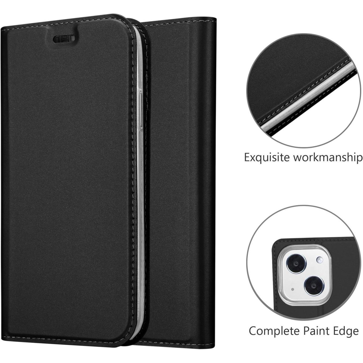 Thumbnail - Cadorabo Classy Book Hülle (Apple iPhone 13 mini), Smartphone Hülle, Schwarz