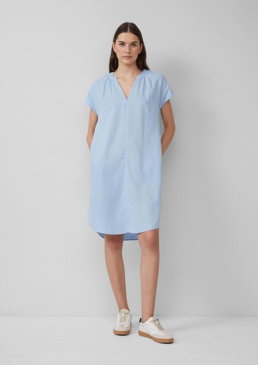Produktbild S.Oliver Kleid Blusenkleid aus Leinenmix mit Eingrifftaschen (40)