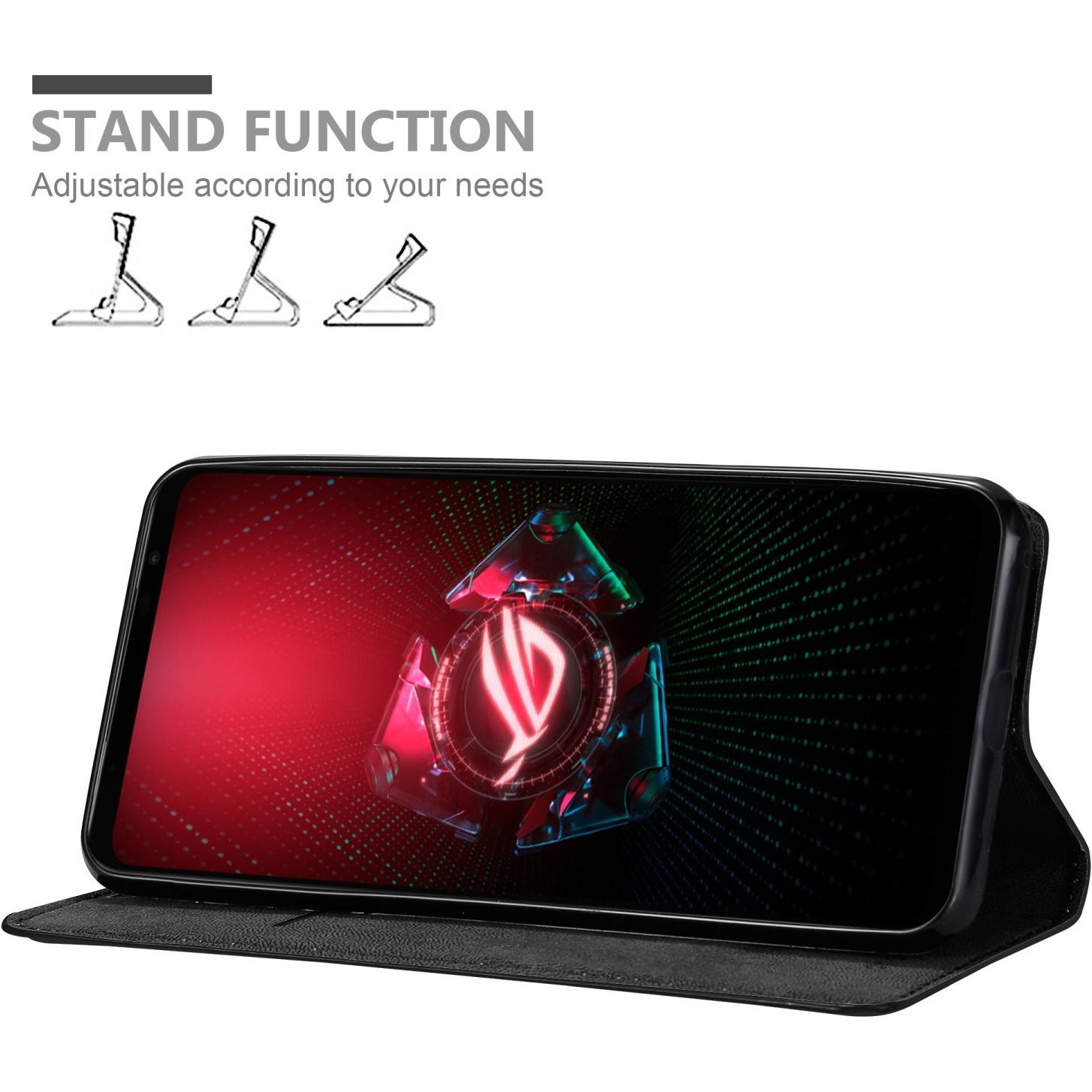 Thumbnail - Cadorabo Book Invis. Magnet Hülle (Asus ROG Phone 5), Smartphone Hülle, Schwarz