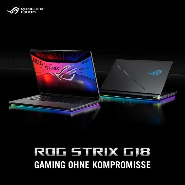 Produktbild ASUS ROG Strix G18 RTX 5080 (18", 2000 GB, 32 GB, DE, Intel Core Ultra 9 275HX)