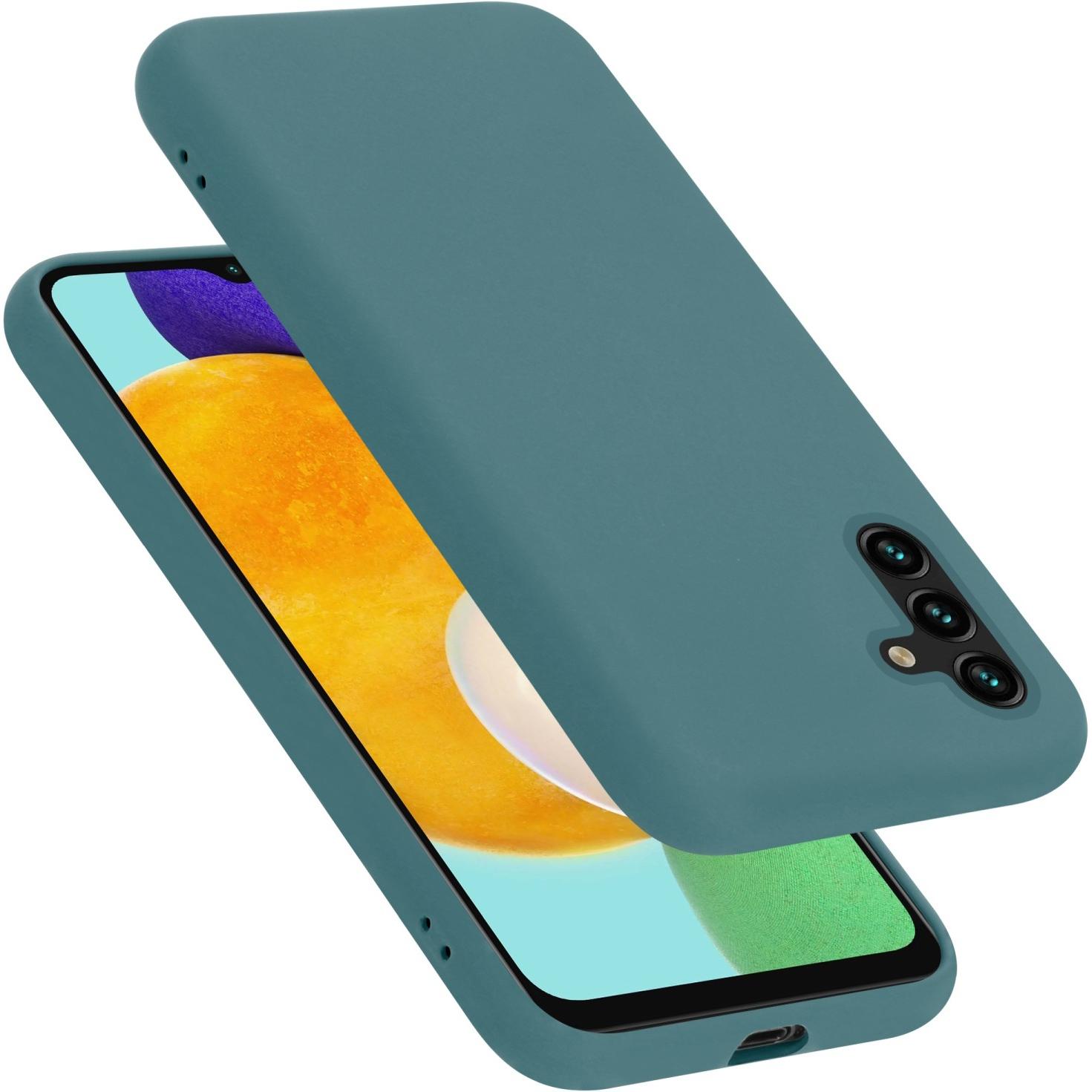 Cadorabo TPU Liquid Silicone Case Hülle (Samsung Galaxy A13 5G), Smartphone Hülle, Grün
