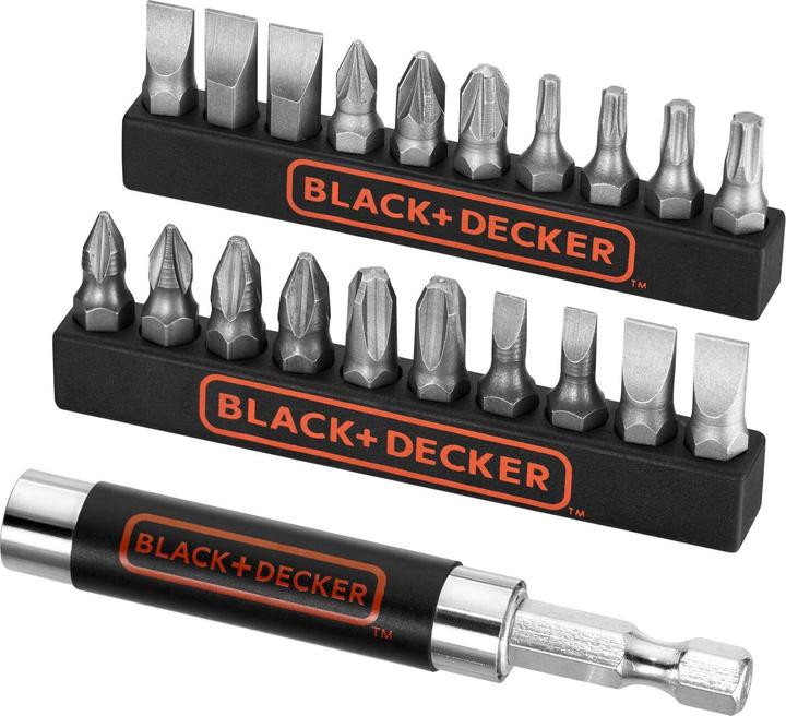 Actual product image Black & Decker 20 screw.bits + magnet.drive guide