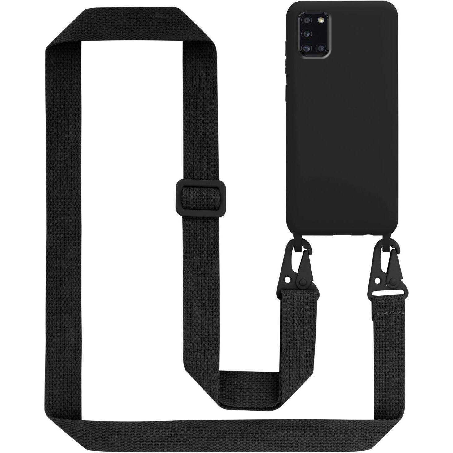 Cadorabo TPU Cover Handy Kette Liquid (Samsung Galaxy A31), Smartphone Hülle, Schwarz