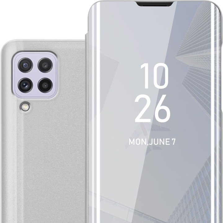 Actual product image Cadorabo Smart View Mirror Book Cover (Samsung Galaxy M22, Samsung Galaxy A22, Samsung Galaxy A32)