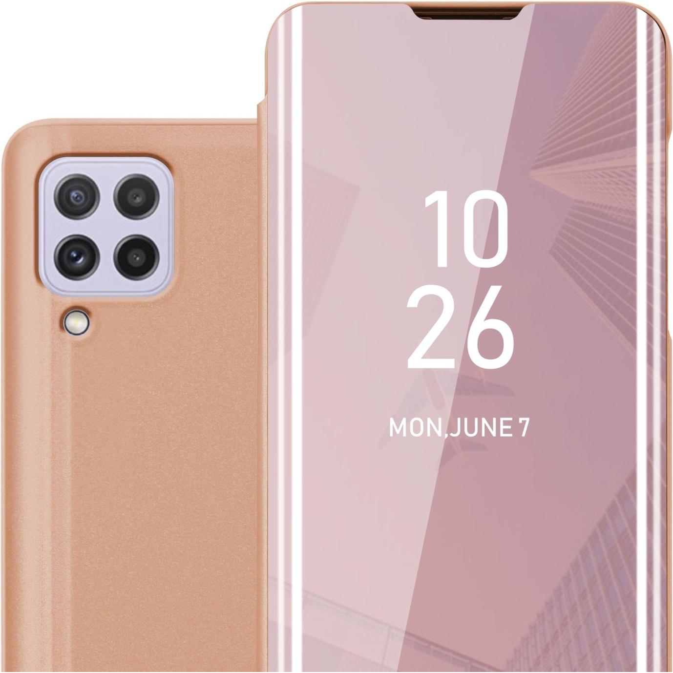 Cadorabo Smart View Spiegel Book Hülle (Samsung Galaxy A22, Samsung Galaxy A32, Samsung Galaxy M22), Smartphone Hülle, P...