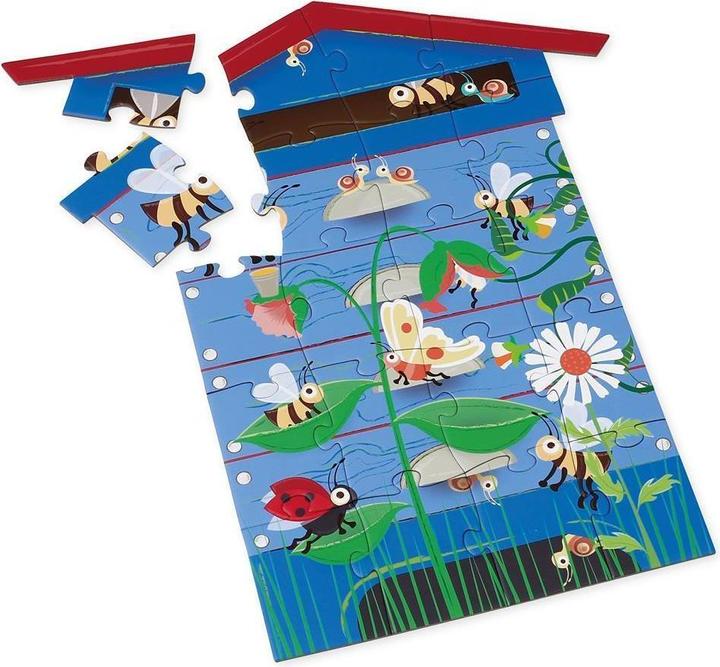 Actual product image Scratch Contour puzzle bee double sided (20 pieces)