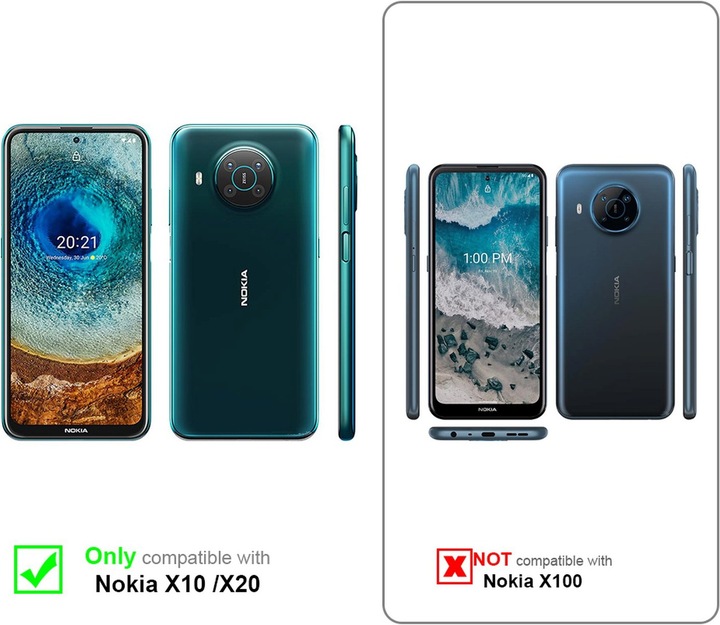 Actual product image Cadorabo Book Invis. Magnet sleeve (Nokia X20, Nokia X10)