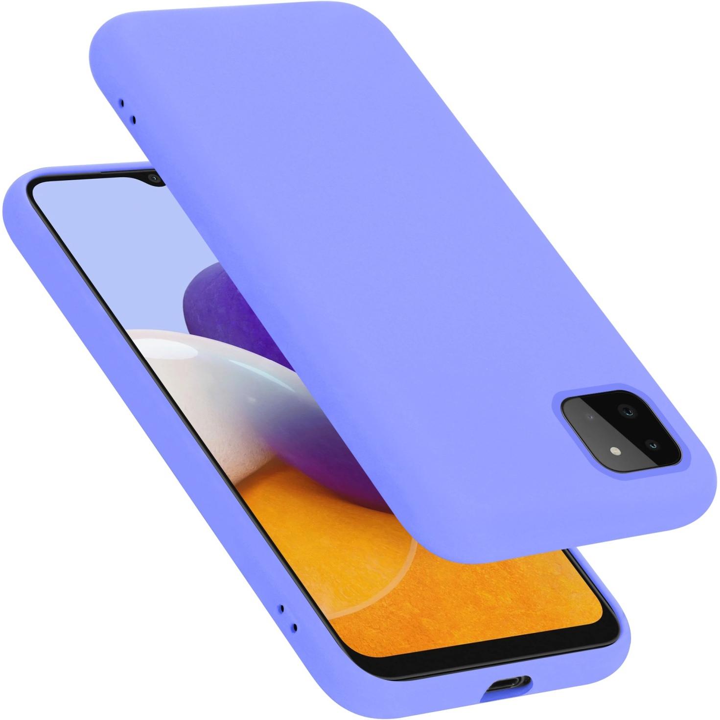 Cadorabo TPU Liquid Silicone Case Hülle (Samsung Galaxy A22 5G), Smartphone Hülle, Violett
