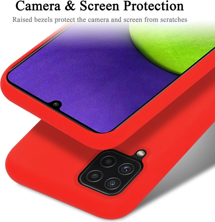 Actual product image Cadorabo TPU Liquid Silicone Case Cover (Samsung Galaxy M22, Samsung Galaxy A22, Samsung Galaxy A32)