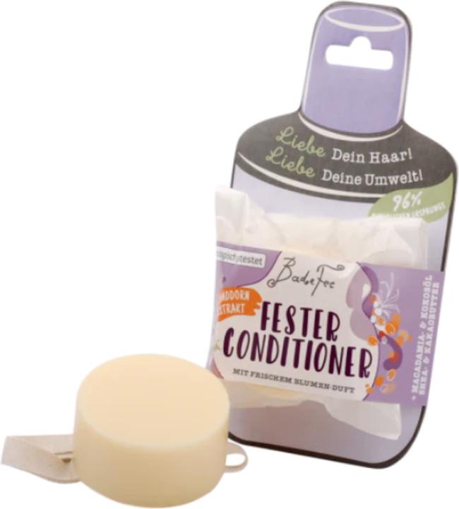 Actual product image BO Cosmetic Badefee solid conditioner sea buckthorn solid