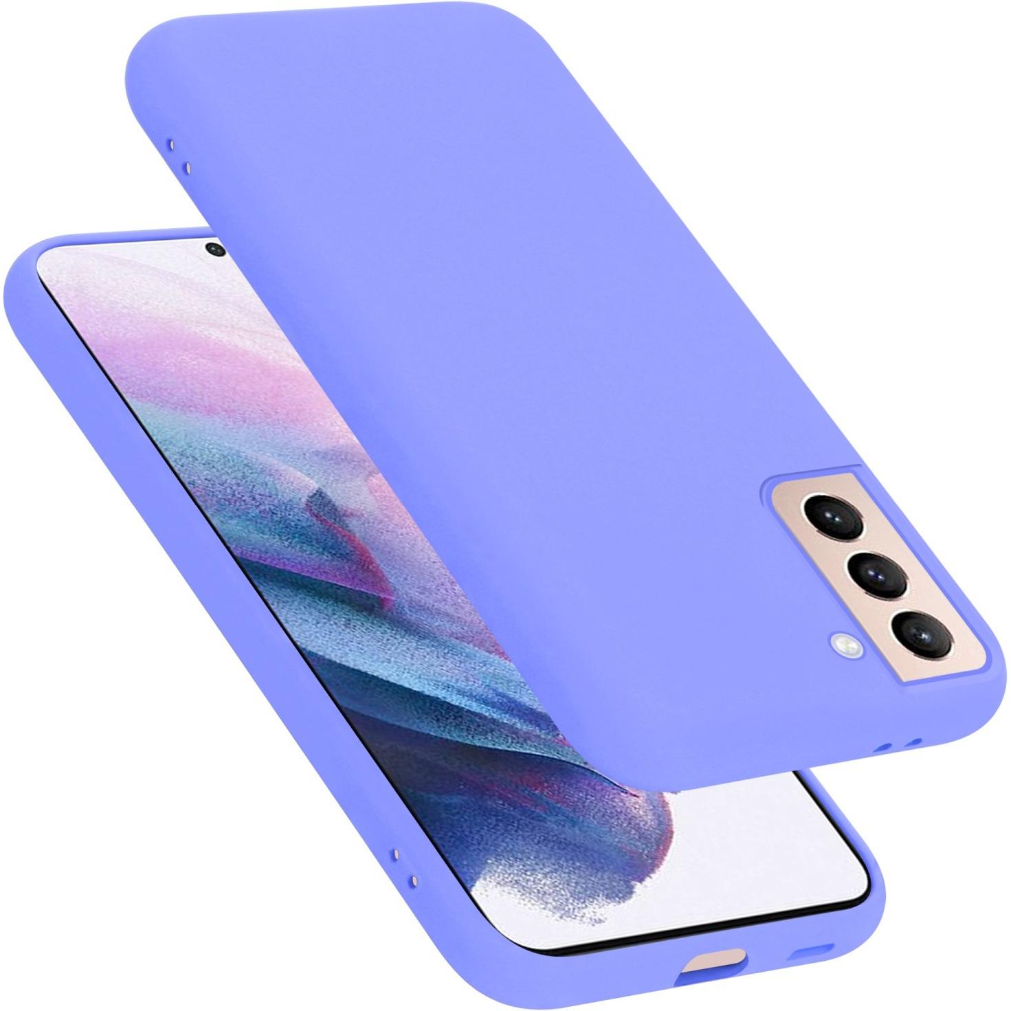 Cadorabo TPU Liquid Silicone Case Hülle (Samsung Galaxy S22+), Smartphone Hülle, Violett