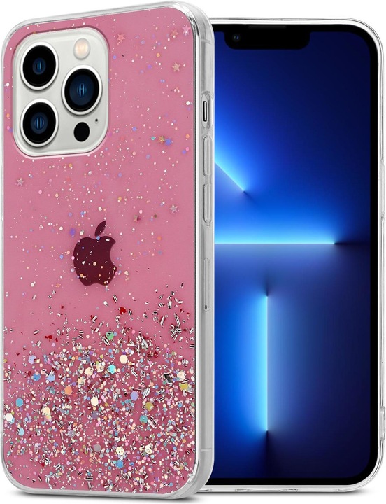 Pink with glitter