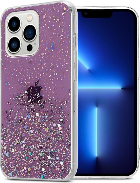 Purple with glitter