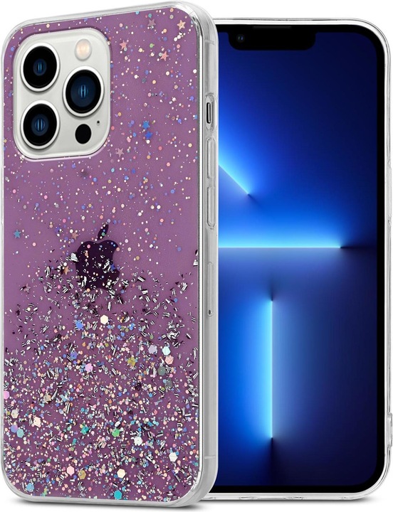 Purple with glitter