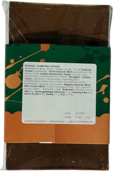 Image du produit Geruba Chocolade Dubai Chocolate (100 g)