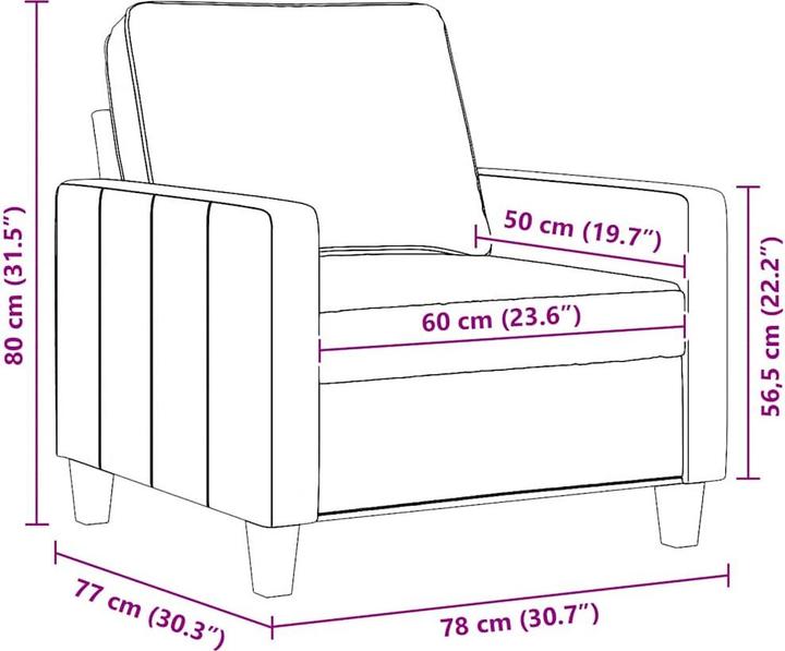 Actual product image vidaXL Sessel