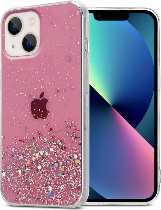 Pink with glitter