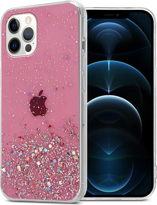 Pink with glitter