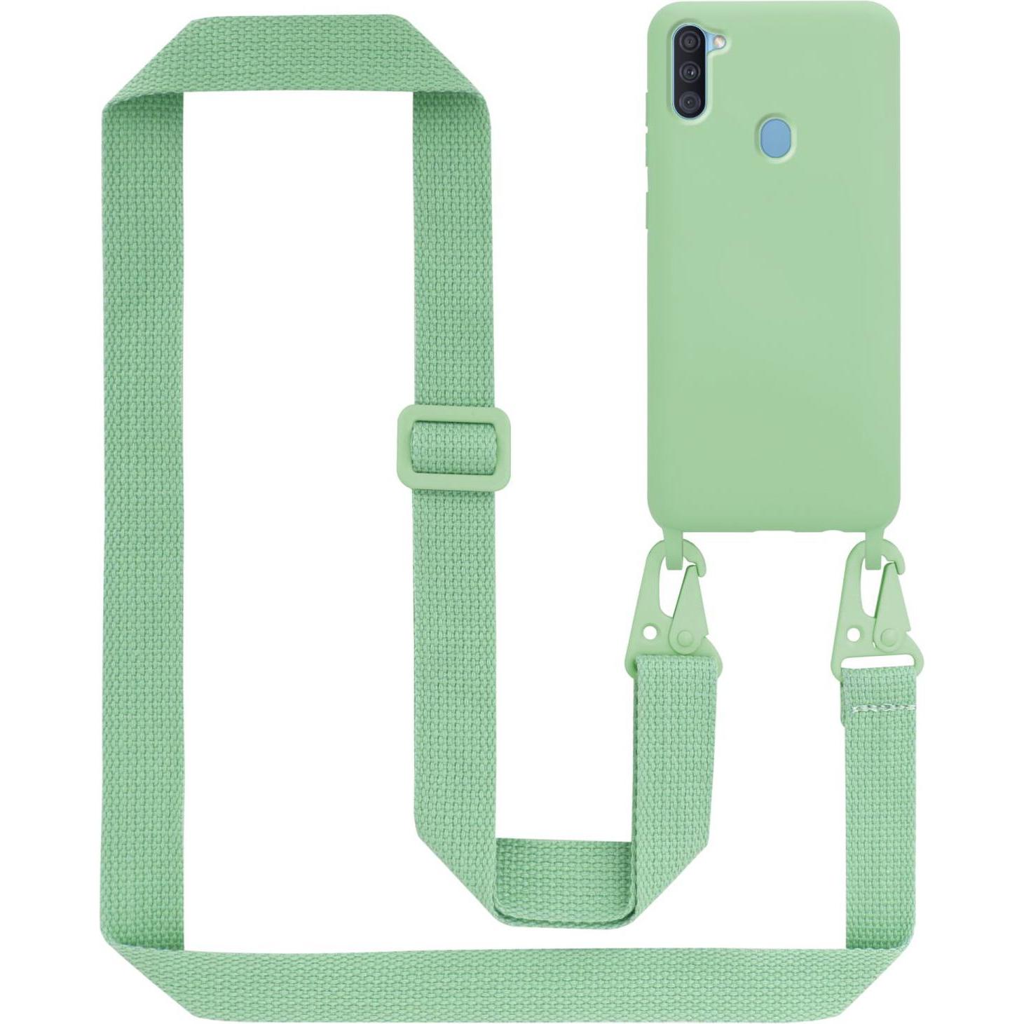 Cadorabo TPU Cover Handy Kette Liquid (Samsung Galaxy A11, Samsung Galaxy M11), Smartphone Hülle, Grün