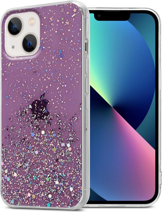 Purple with glitter
