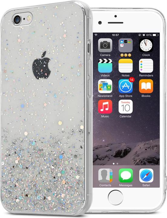 Transparent with glitter