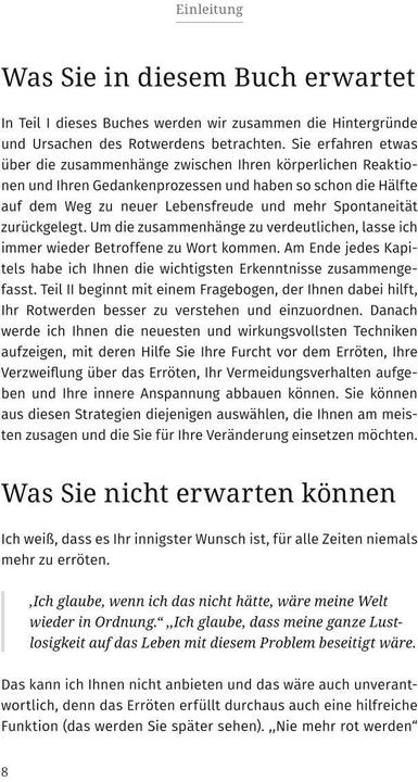 Nährwerte und Zutaten Keine Angst vor dem Erröten (Deutsch, Doris Wolf, 2019)