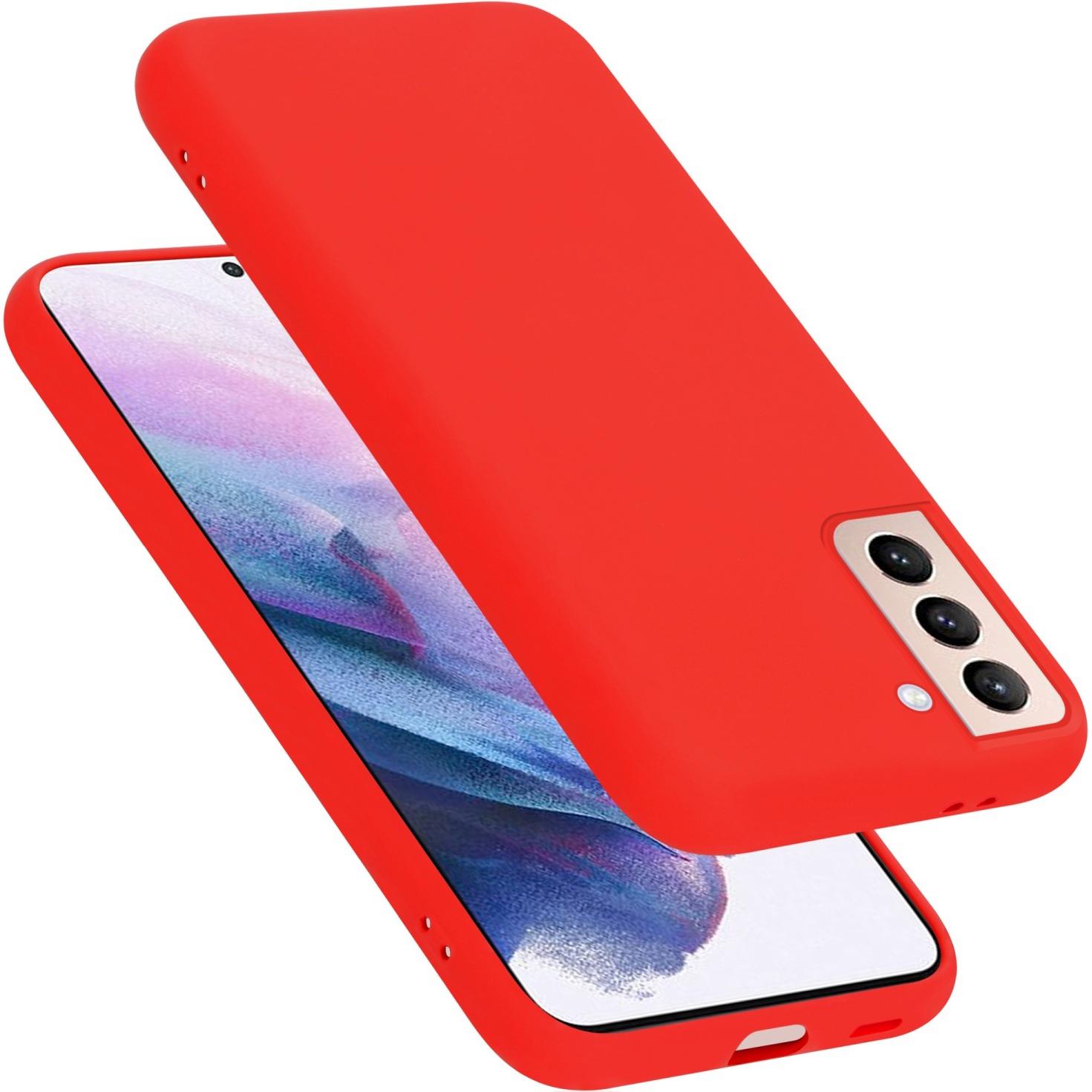 Thumbnail - Cadorabo TPU Liquid Silicone Case Hülle (Samsung Galaxy S22+), Smartphone Hülle, Rot
