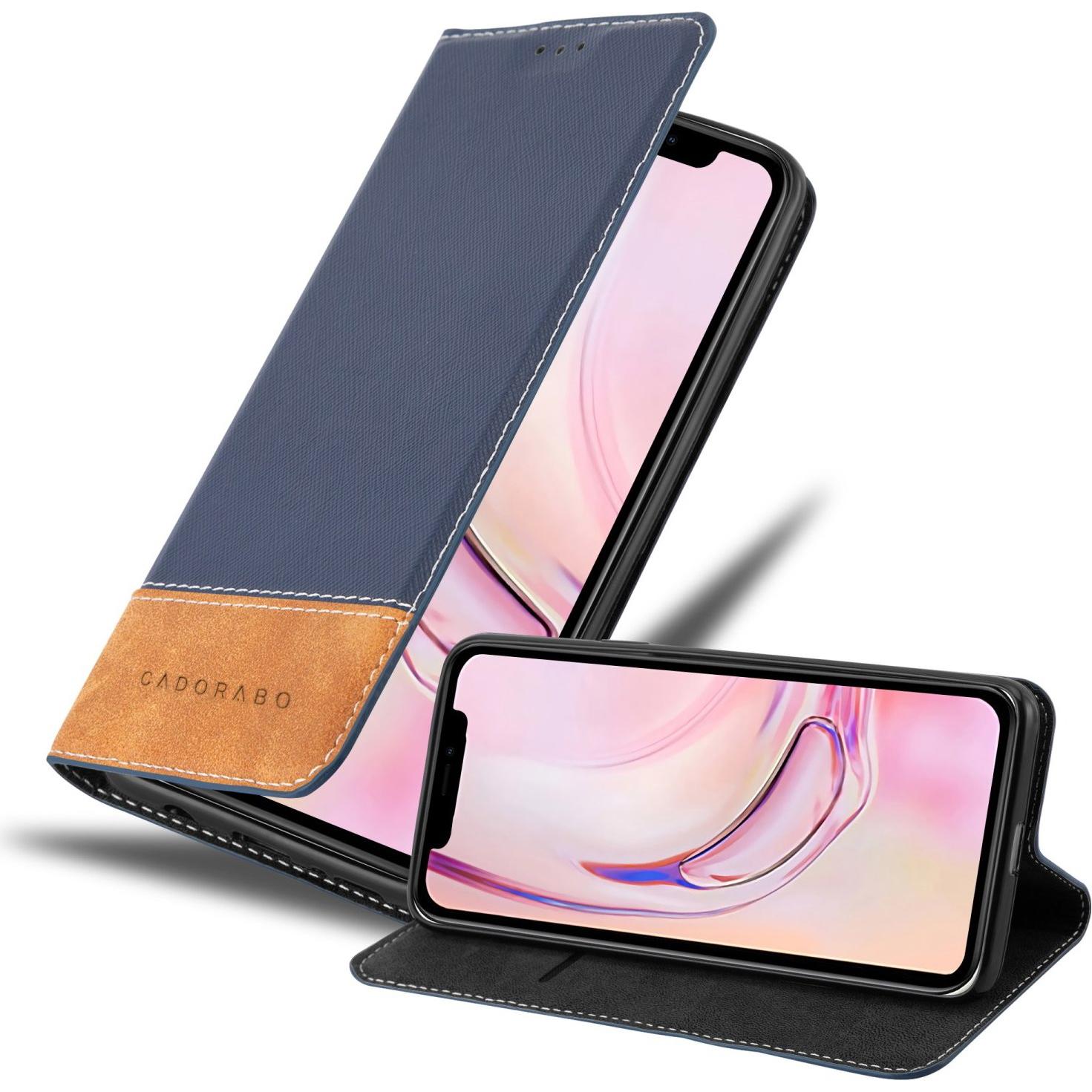 Cadorabo X-Wallet Kunstlederkombi Hülle (Apple iPhone 13 mini), Smartphone Hülle, Blau