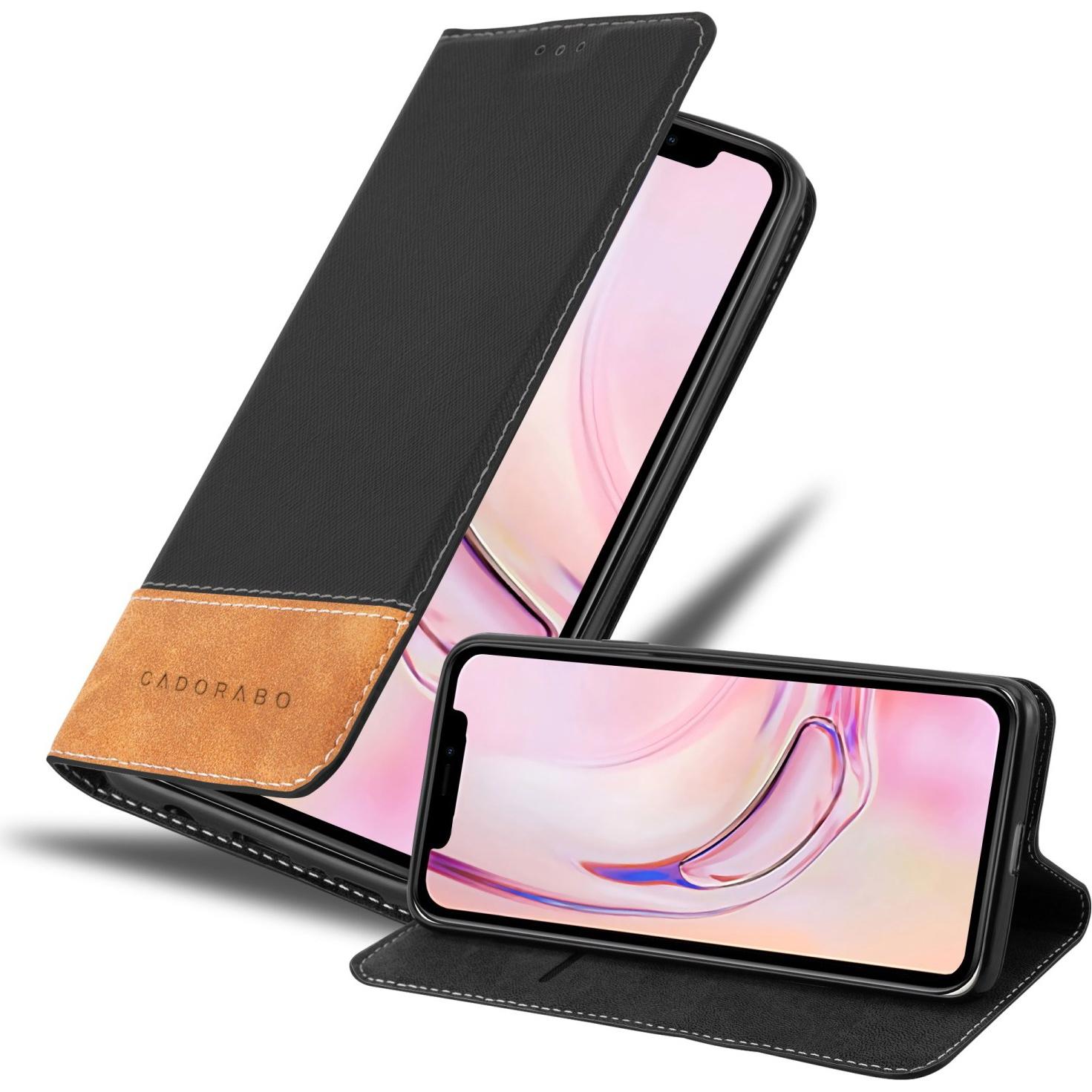 Cadorabo X-Wallet Kunstlederkombi Hülle (Apple iPhone 13 Pro), Smartphone Hülle, Schwarz