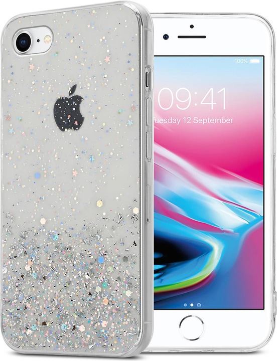 Actual product image Cadorabo TPU cover sparkling glitter (Apple iPhone 7, Apple iPhone SE (2nd Gen))